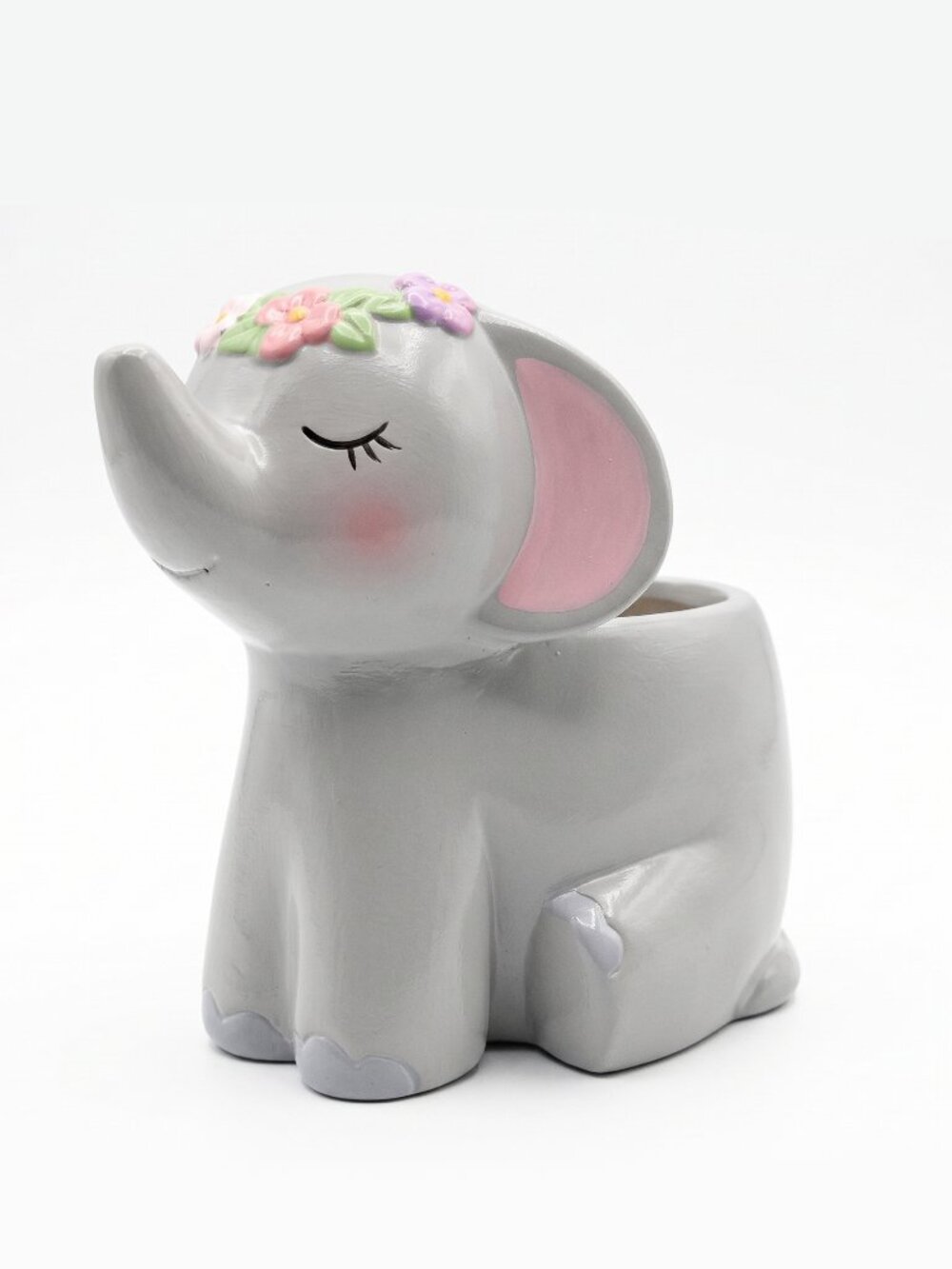 Happy Elephant ceramic planter jar, Charmed Aroma